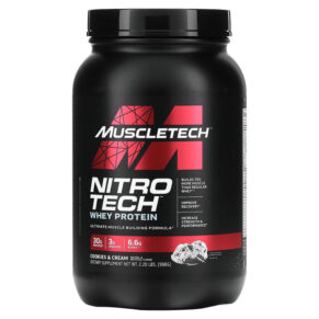 MuscleTech Nitro Tech Whey Protein Cookies & Cream 2.20 lbs (998 g) 631656703276