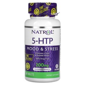 Natrol 5-HTP Time Release Maximum Strength 200 mg 30 viên 047469051723