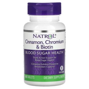Natrol Cinnamon Chromium & Biotin 60 viên 047469048983