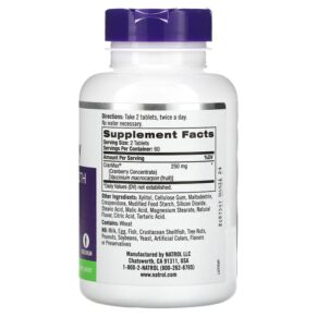 Natrol Cranberry Fast Dissolve Cranberry 125 mg 120 Tablets 3 Natrol Cranberry Fast Dissolve Cranberry 125 mg 120 Tablets 047469063306