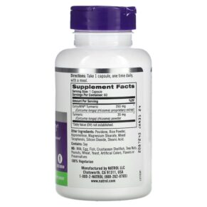 Natrol Extra Strength Turmeric Advanced 60 Capsules 047469071462