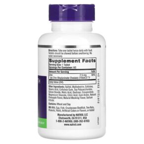 Natrol High Absorption Zinc Natural Pineapple 60 Tablets 047469070717