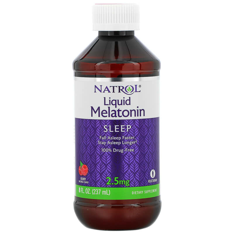 Natrol Liquid Melatonin Sleep Berry 2.5 mg 8 fl oz (237 ml) 1 Natrol Liquid Melatonin Sleep Berry 2.5 mg 8 fl oz (237 ml) 047469074050