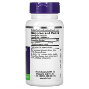 Natrol Maca 500 mg 60 Capsules 047469161569