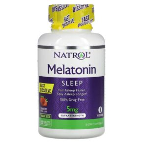 Natrol Melatonin Fast Dissolve Extra Strength Strawberry 5 mg 150 viên 047469071448