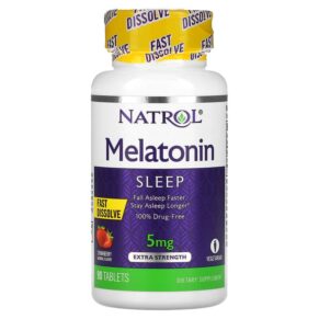 Natrol Melatonin Fast Dissolve Extra Strength Strawberry 5 mg 90 viên 047469058654