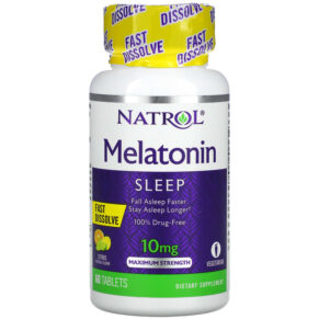 Natrol Melatonin Fast Dissolve Maximum Strength Citrus 10 mg 60 viên 047469076689