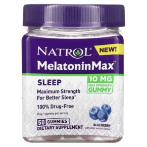 Natrol Melatonin Max Sleep Blueberry 10 mg 50 viên 047469078812