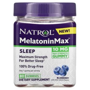 Natrol Melatonin Max Sleep Blueberry 10 mg 80 viên 047469079796