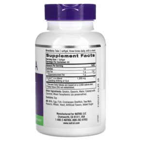 Natrol Tonalin CLA 1.200 mg 60 Softgels 047469008635