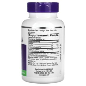 Natrol Tonalin CLA 1.200 mg 90 Softgels 047469008642