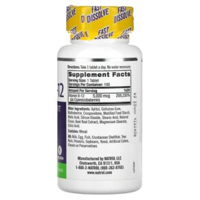 Natrol Vitamin B-12 Fast Dissolve Maximum Strength Strawberry 5.000 mcg 100 Tablets 3 Natrol Vitamin B-12 Fast Dissolve Maximum Strength Strawberry 5.000 mcg 100 Tablets 047469066727