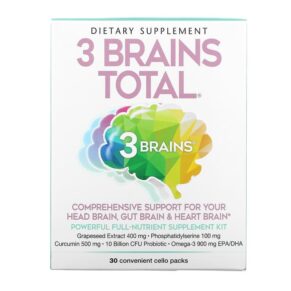 Natural Factors 3 Brains Total 30 Convenient Cello Packs 068958030593