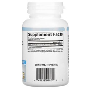 Natural Factors Acetyl-L-Carnitine 500 mg 60 Vegetarian Capsules 068958028002