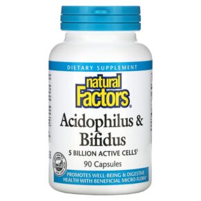 Natural Factors Acidophilus & Bifidus 5 Billion 90 viên 068958018003