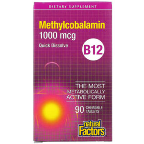 Natural Factors B12 Methylcobalamin 1.000 mcg 90 viên 068958012421
