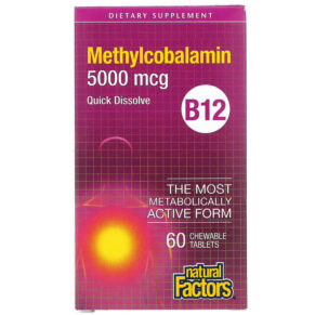 Natural Factors B12 Methylcobalamin 5.000 mcg 60 viên 068958012476