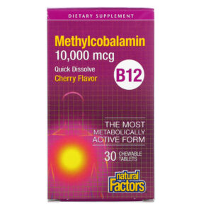 Natural Factors B12 Methylcobalamin Cherry 10.000 mcg 30 viên 068958012445