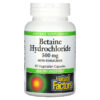 Natural Factors Betaine Hydrochloride + Fenugreek 500 mg 90 viên 068958017204