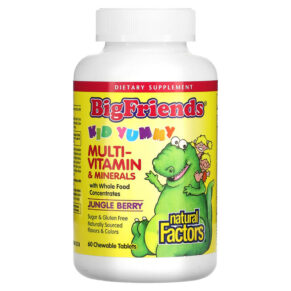 Natural Factors Big Friends Multi-Vitamin & Minerals Jungle Berry 60 viên 068958015491