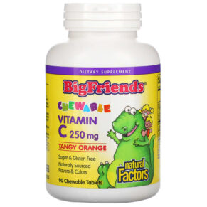 Natural Factors Big Friends Vitamin C Tangy Orange 250 mg 90 viên 068958013954