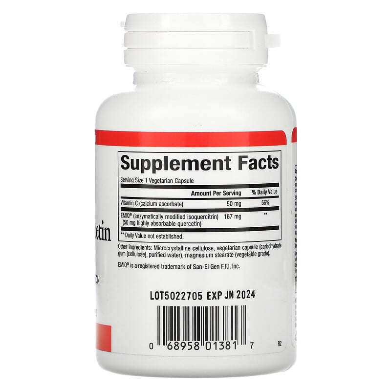 Natural Factors Bioactive Quercetin EMIQ 50 mg 60 Vegetarian Capsule 8 Thành phần vi chất Natural Factors Bioactive Quercetin EMIQ 50 mg 60 viênule 068958013817