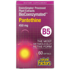 Natural Factors BioCoenzymated B5 Pantethine 450 mg 60 viên 068958012506