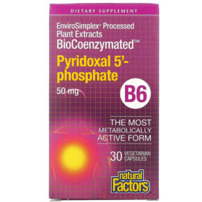 Natural Factors BioCoenzymated B6 Pyridoxal 5'-Phosphate 50 mg 30 viên 068958012520