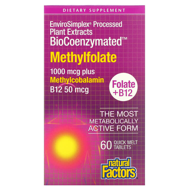 Natural Factors BioCoenzymated Methylfolate 1.000 mcg 60 Quick Melt Tablets 1 Natural Factors BioCoenzymated Methylfolate 1.000 mcg 60 Quick Melt viên 068958012414