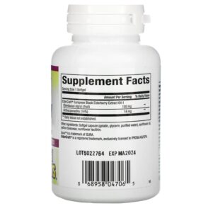 Natural Factors Black Elderberry 100 mg 60 Fast-Acting Softgels 068958047065