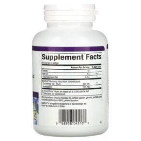 Natural Factors BlueRich Super Strength Blueberry Concentrate 500 mg 90 Softgels 068958045160