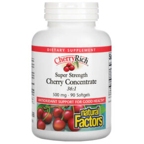 Natural Factors Cherry Concentrate Super Strength 500 mg 90 viên 068958045252