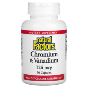 Natural Factors Chromium & Vanadium 125 mcg 90 viên 068958016351
