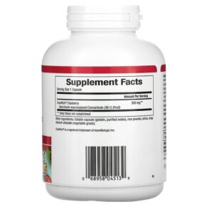 Natural Factors CranRich Super Strength Cranberry Concentrate 500 mg 180 Capsules 068958045139
