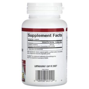 Natural Factors CranRich Super Strength Cranberry Concentrate 500 mg 90 Capsules 068958045122