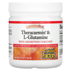 Natural Factors CurcuminRich Theracurmin & L-Glutamine 5.5 oz (156 g) 068958045498
