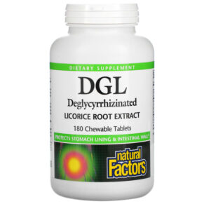 Natural Factors DGL Deglycyrrhizinated Licorice Root Extract 180 viên 068958045078
