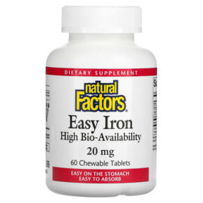 Natural Factors Easy Iron 20 mg 60 viên 068958016474