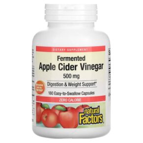 Natural Factors Fermented Apple Cider Vinegar 500 mg 180 viên 068958020563
