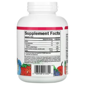 Natural Factors Fruit-Flavor Chew Vitamin C Four Mixed Fruit Flavors 500 mg 90 Chewable Wafers 068958013329