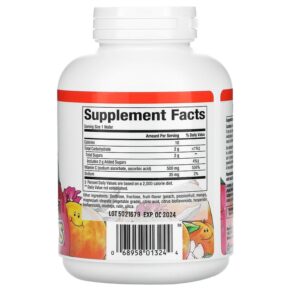 Natural Factors Fruit-Flavor Chew Vitamin C Peach Passionfruit and Mango 500 mg 90 Chewable Wafers 068958013244