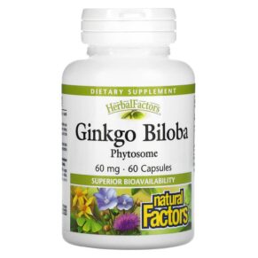 Natural Factors Ginkgo Biloba Phytosome 60 mg 60 viên 068958048055