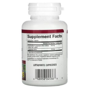 Natural Factors GrapeSeedRich Grape Seed Extract 100 mg 90 Vegetarian Capsules 068958045368