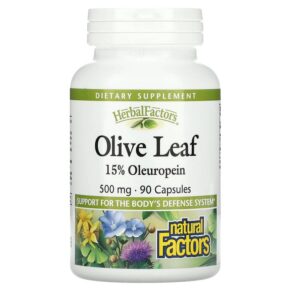 Natural Factors HerbalFactors Olive Leaf 500 mg 90 viên 068958045702