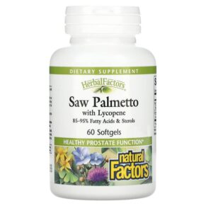 Natural Factors HerbalFactors Saw Palmetto + Lycopene 60 viên 068958045511