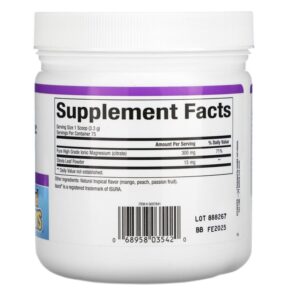 Natural Factors Magnesium Citrate Tropical Drink Mix 8.8 oz (250 g) 068958035420