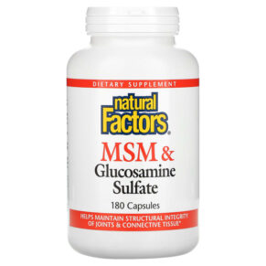 Natural Factors MSM & Glucosamine Sulfate 180 viên 068958026992