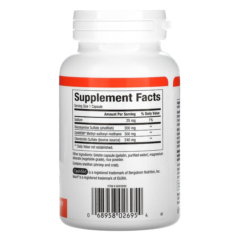 Natural Factors MSM Joint Formula with Glucosamine & Chondroitin Sulfate 90 Capsules 8 Thành phần vi chất Natural Factors MSM Joint Formula + Glucosamine & Chondroitin Sulfate 90 viên 068958026954