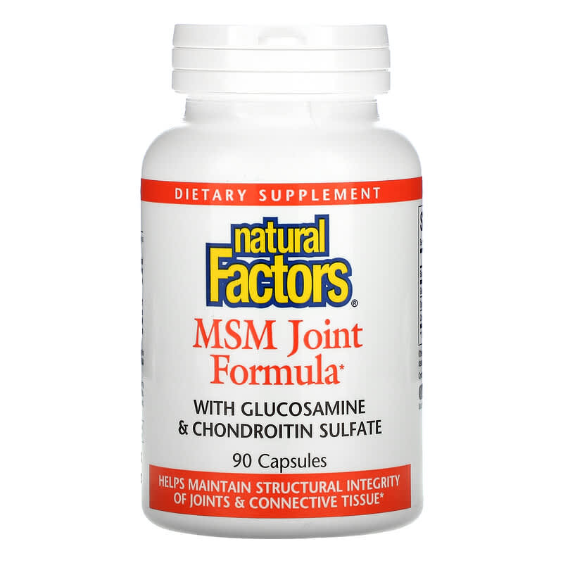 Natural Factors MSM Joint Formula with Glucosamine & Chondroitin Sulfate 90 Capsules 1 Natural Factors MSM Joint Formula + Glucosamine & Chondroitin Sulfate 90 viên 068958026954