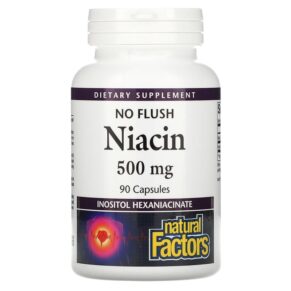 Natural Factors No Flush Niacin 500 mg 90 viên 068958012230
